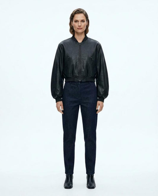 Nord Wear - Ketal | Faux-Leather Cropped Leather Jacket Women