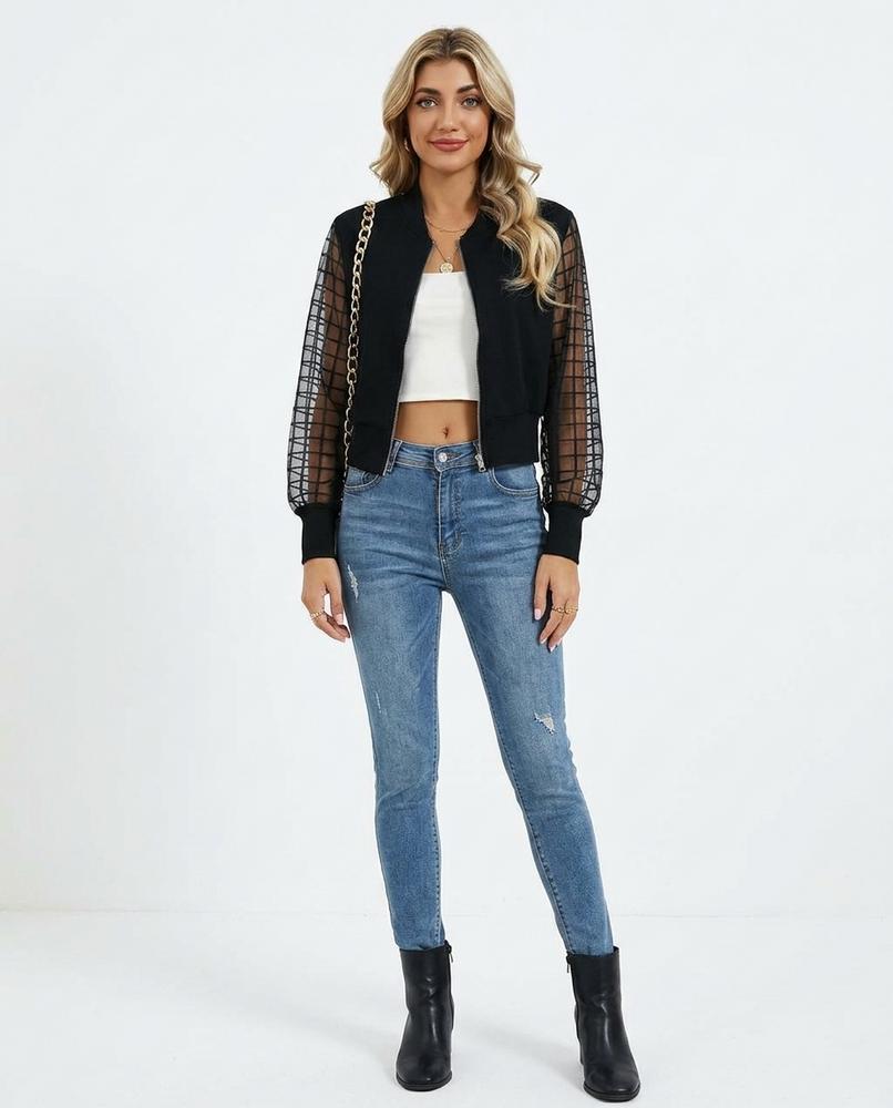 Nord Wear - Cosel | Sheer-Sleeve Cropped Jacket Women