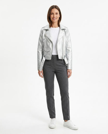 Nord Wear - Zerel | Asymmetrical Belted Leather Jacket Women