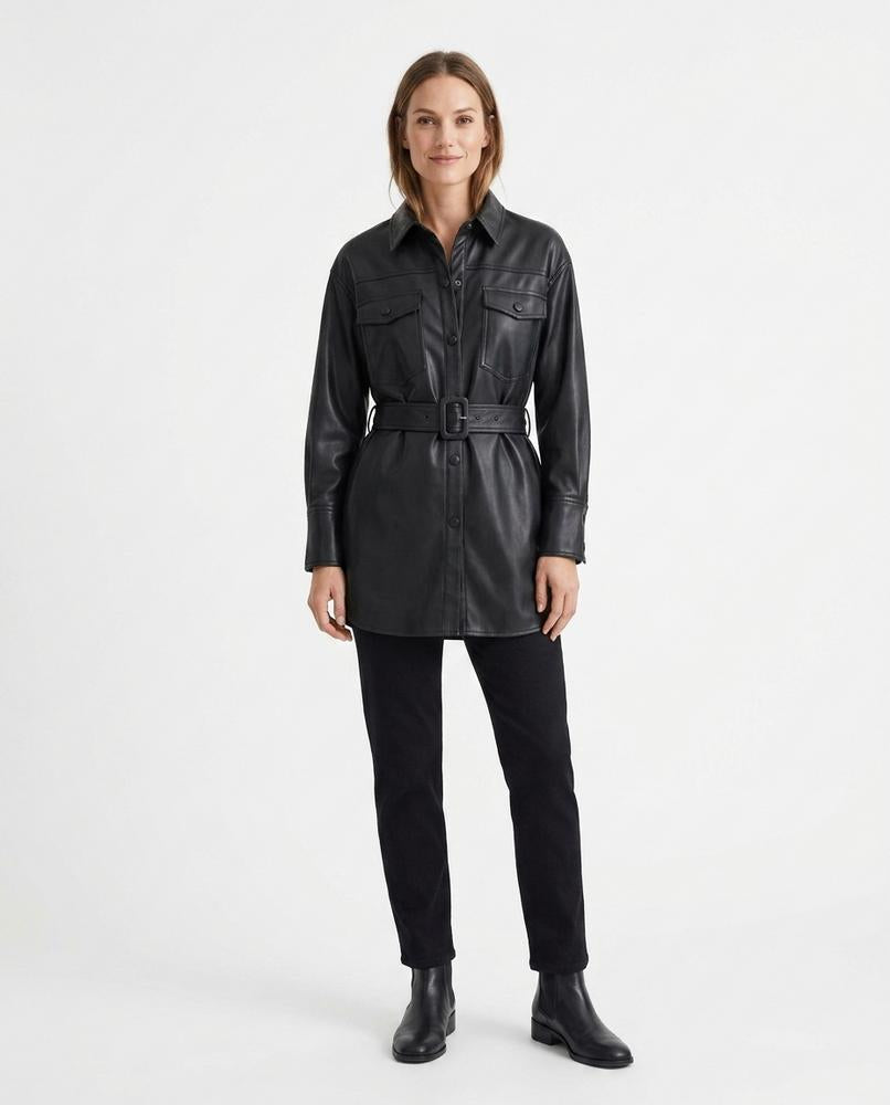 Nord Wear - Tisol | Faux-Leather Belted Jacket Women