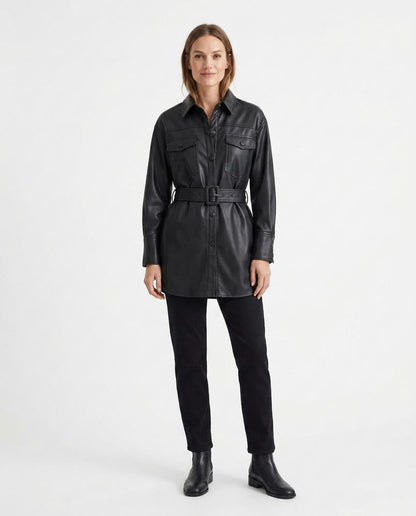 Nord Wear - Tisol | Faux-Leather Belted Jacket Women