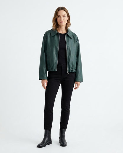 Nord Wear - Ladar | Faux Leather Zip-Up Jacket Women