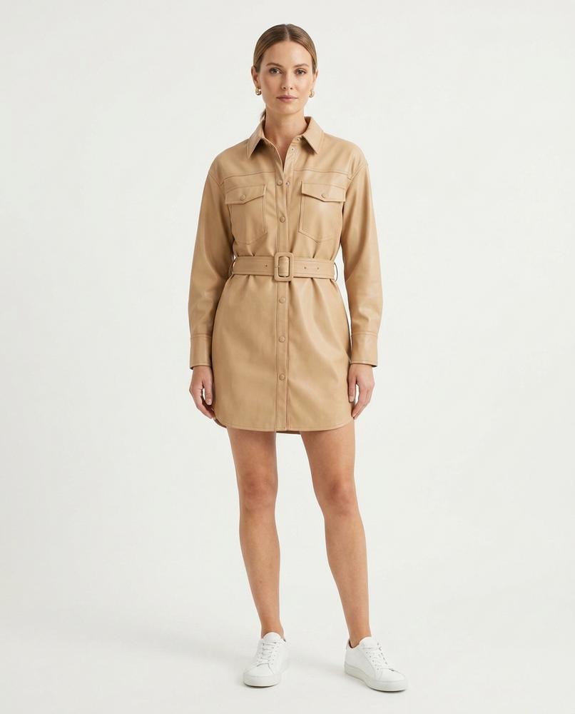 Nord Wear - Tisol | Faux-Leather Belted Jacket Women