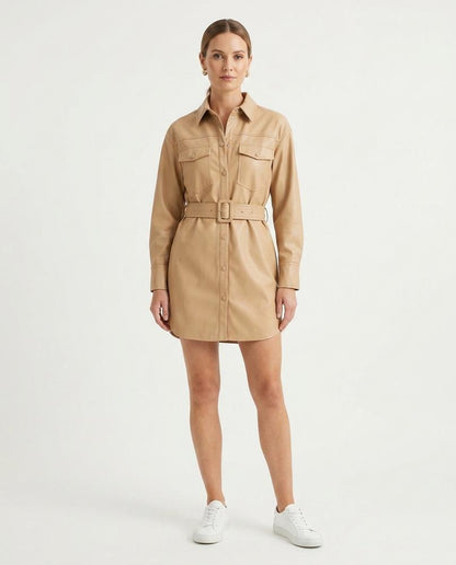 Nord Wear - Tisol | Faux-Leather Belted Jacket Women