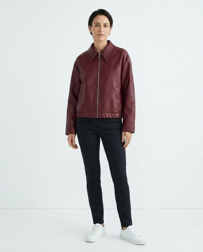 Nord Wear - Ladar | Faux Leather Zip-Up Jacket Women