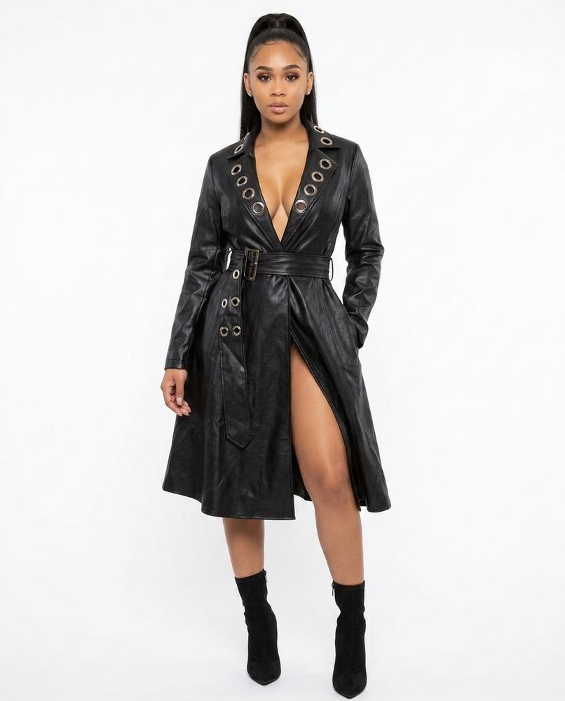 Nord Wear - Danal | Eyelet-Trimmed Faux-Leather Coat Women