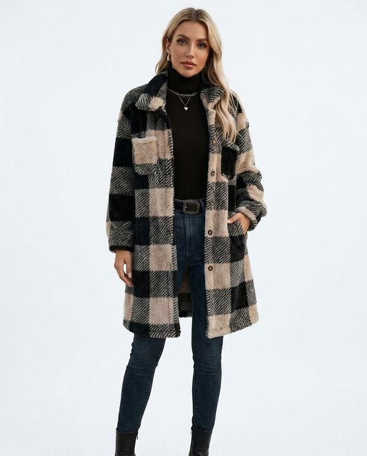 Nord Wear - Arvan | Checked Fleece Coat Women