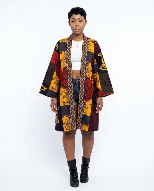 Nord Wear - Kalar | Patterned Open-Front Coat Women
