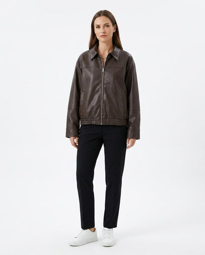 Nord Wear - Sesil | Bomber-Style Faux-Leather Jacket Women