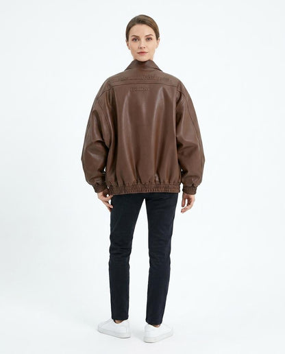 Nord Wear - Minav | Faux-Leather Relaxed-Fit Leather Jacket Women