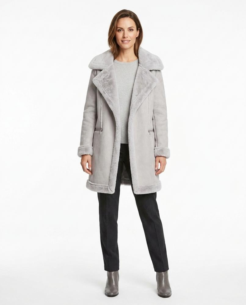 Nord Wear - Lysil | Shearling-Lined Suede-Effect Coat Women