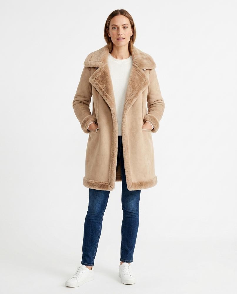Nord Wear - Lysil | Shearling-Lined Suede-Effect Coat Women