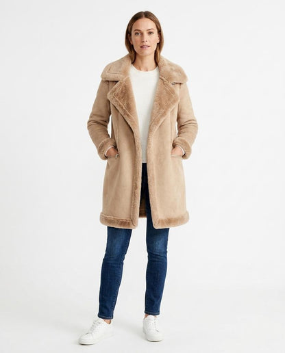 Nord Wear - Lysil | Shearling-Lined Suede-Effect Coat Women