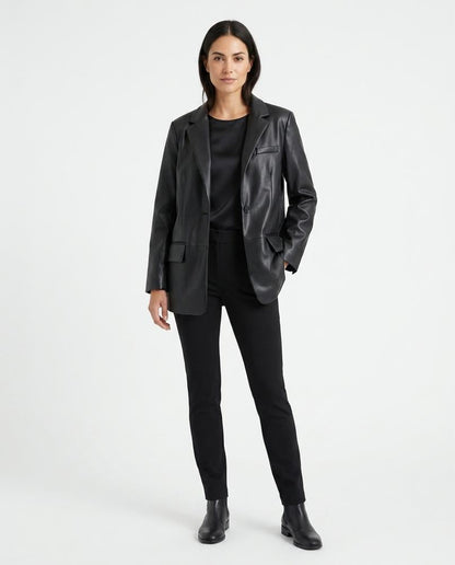 Nord Wear - Kasol | Faux Leather Single-Breasted Blazer Women