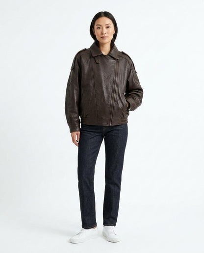 Nord Wear - Mavan | Oversized Asymmetrical Leather Jacket Women