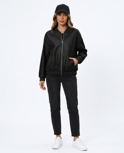 Nord Wear - Ronav | Zip-Up Faux Leather Jacket Women