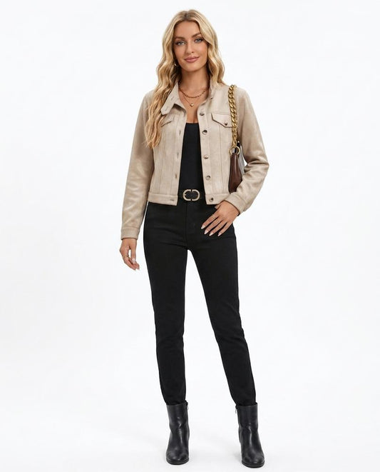 Nord Wear - Sadar | Suede-Look Cropped Jacket Women