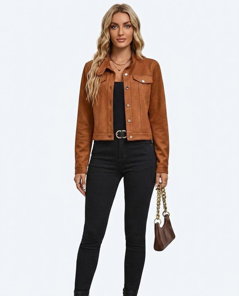Nord Wear - Sadar | Suede-Look Cropped Jacket Women