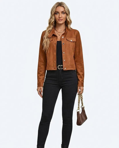 Nord Wear - Sadar | Suede-Look Cropped Jacket Women
