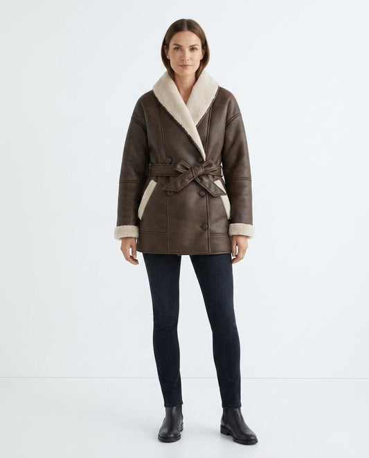 Nord Wear - Dalen | Double-Breasted Shearling-Lined Coat Women