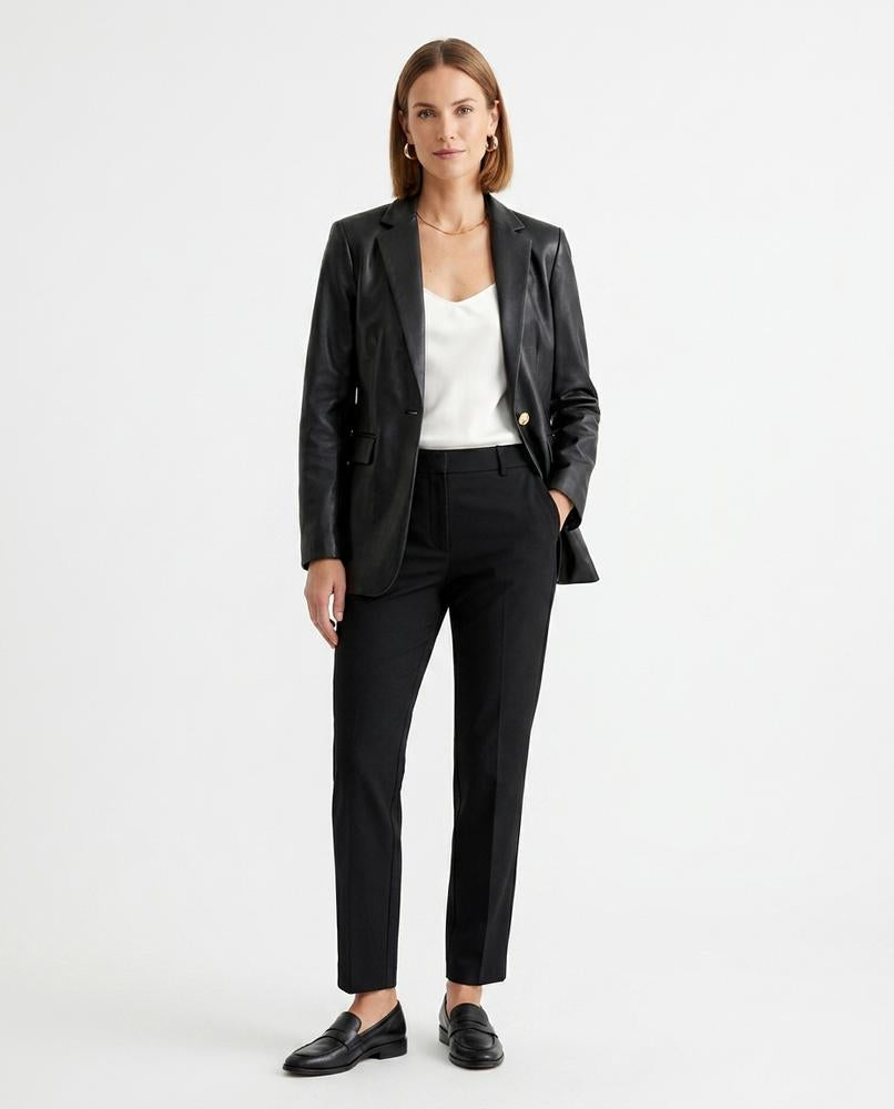 Nord Wear - Rikar | Faux Leather Single-Breasted Blazer Women