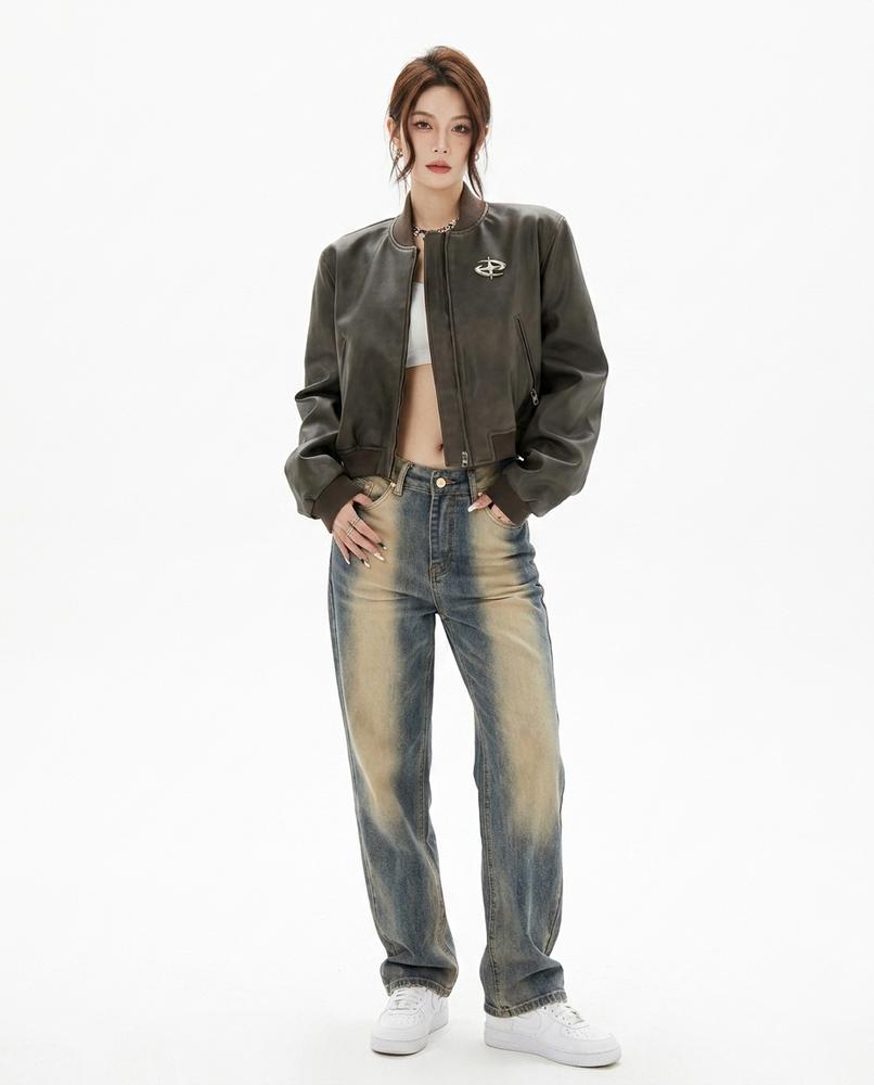 Nord Wear - Kedar | Cropped Faux Leather Jacket Women