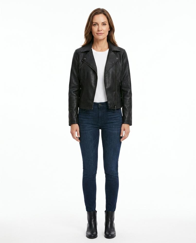 Nord Wear - Calen | Asymmetrical Faux-Leather Leather Jacket Women