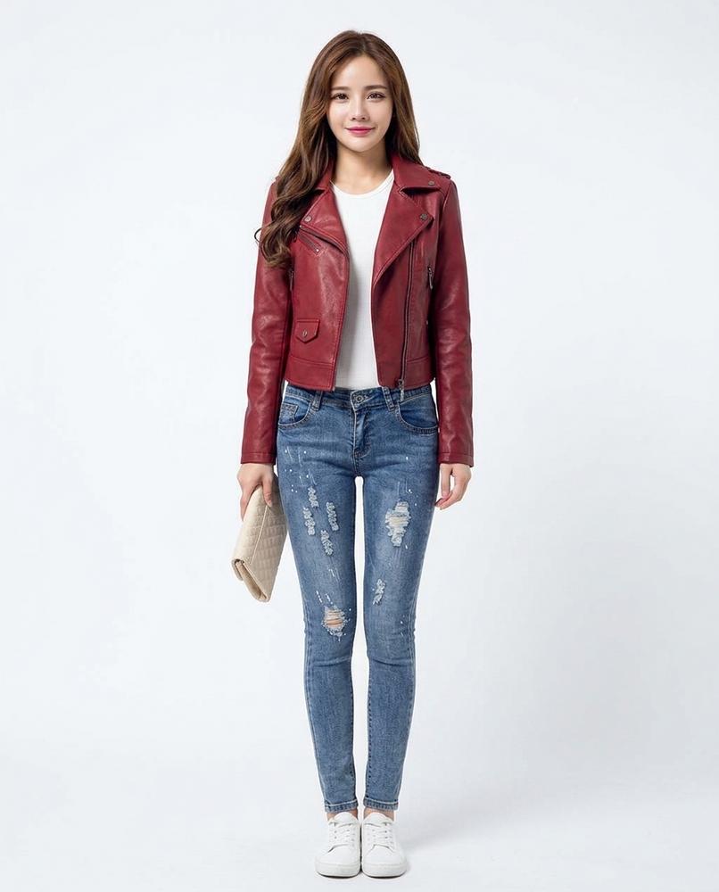 Nord Wear - Calen | Asymmetrical Faux-Leather Leather Jacket Women