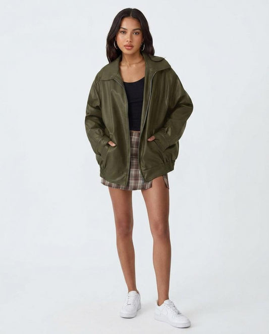 Nord Wear - Rasol | Faux Leather Oversized Jacket Women