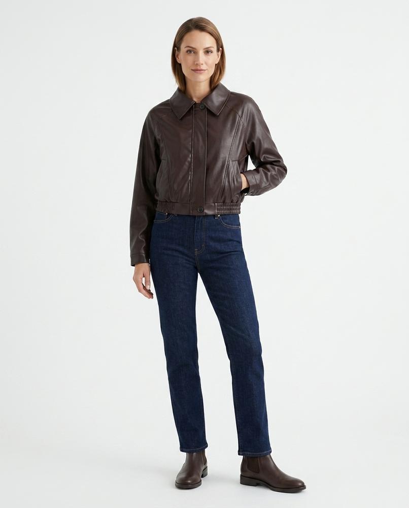 Nord Wear - Nomer | Faux-Leather Cropped Jacket Women