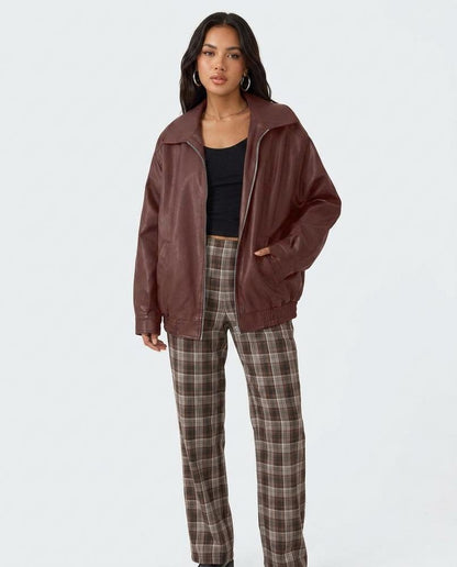 Nord Wear - Rasol | Faux Leather Oversized Jacket Women