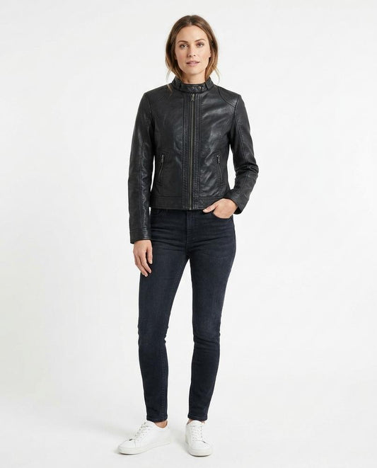 Nord Wear - Vesen | Tailored Stand-Collar Leather Jacket Women