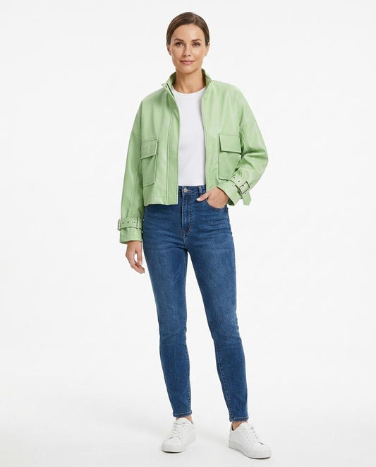 Nord Wear - Vanav | Cropped Leather Jacket Women