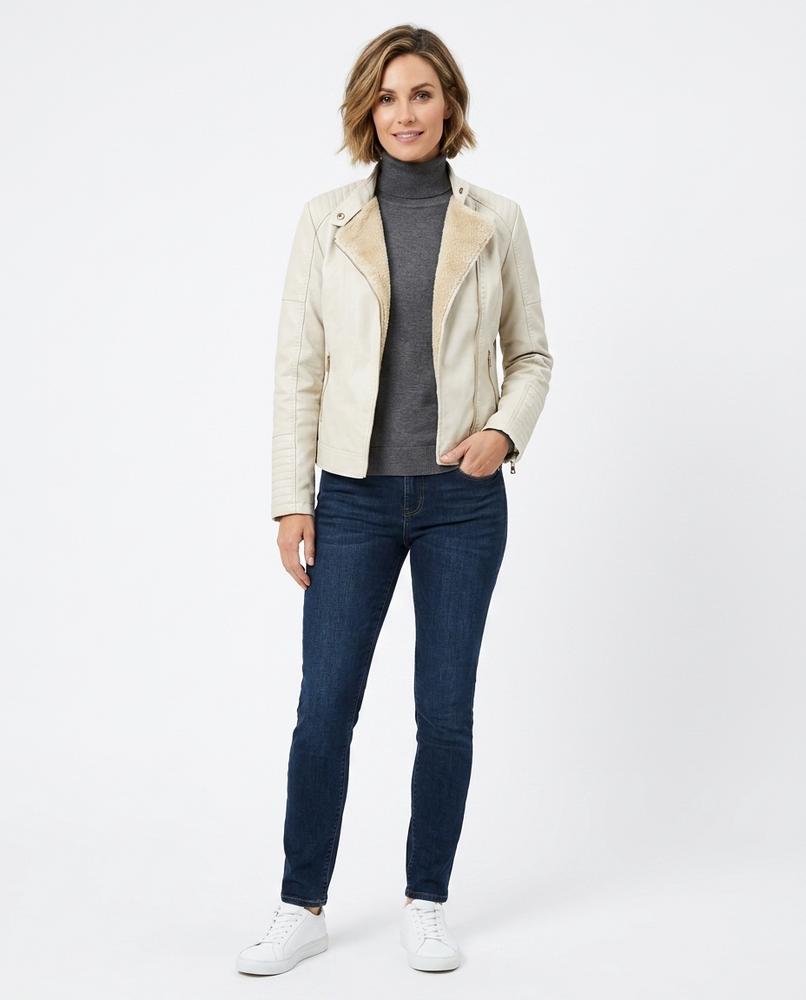 Nord Wear - Elken | Shearling-Lined Fitted Leather Jacket Women