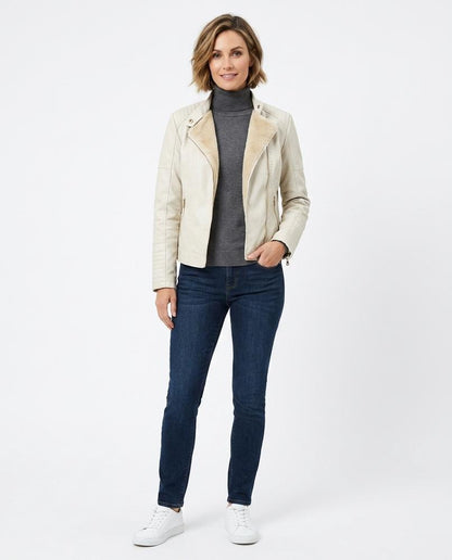 Nord Wear - Elken | Shearling-Lined Fitted Leather Jacket Women