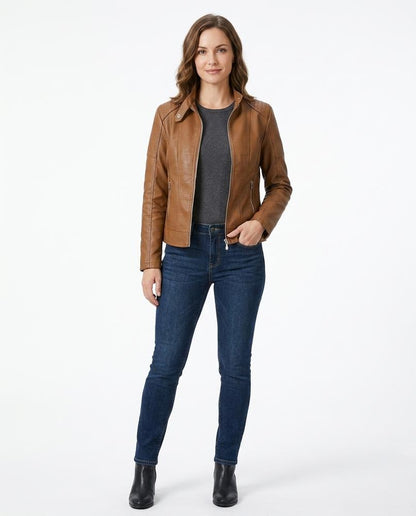 Nord Wear - Elken | Shearling-Lined Fitted Leather Jacket Women