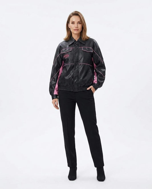 Nord Wear - Rator | Piped Oversized Leather Jacket Women