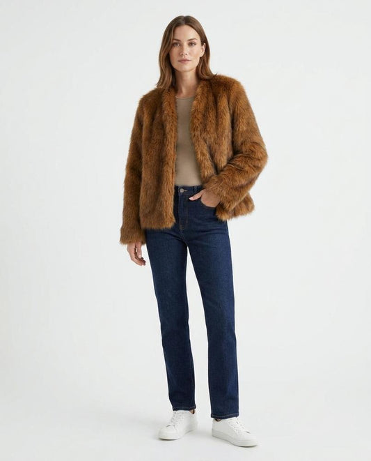 Nord Wear - Ralev | Faux Fur Collarless Jacket Women