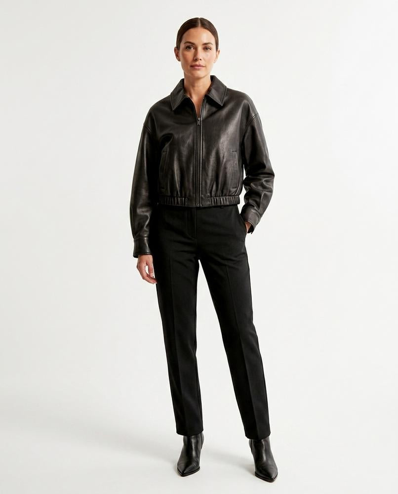 Nord Wear - Kalan | Zip-Up Cropped Leather Jacket Women