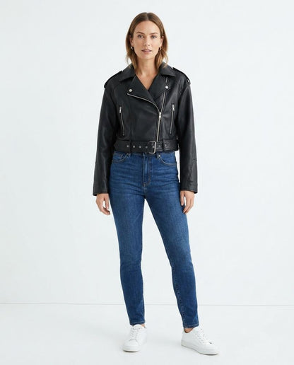 Nord Wear - Sasol | Asymmetrical Biker Leather Jacket Women