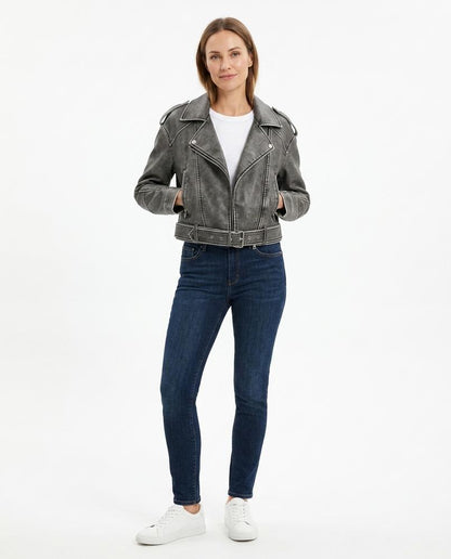 Nord Wear - Sasol | Asymmetrical Biker Leather Jacket Women