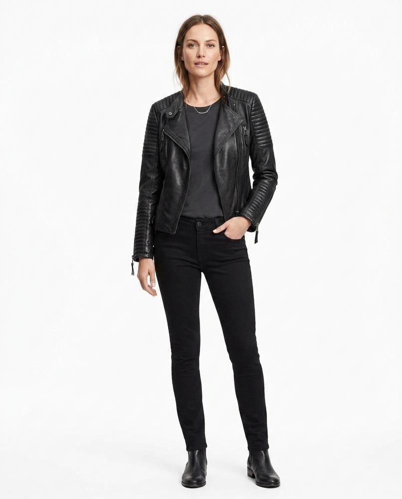 Nord Wear - Nikar | Quilted Asymmetrical Leather Jacket Women