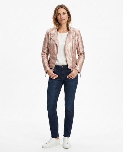 Nord Wear - Nikar | Quilted Asymmetrical Leather Jacket Women