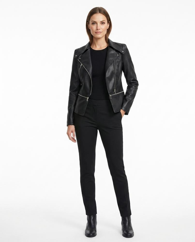 Nord Wear - Elram | Asymmetrical Fitted Leather Jacket Women