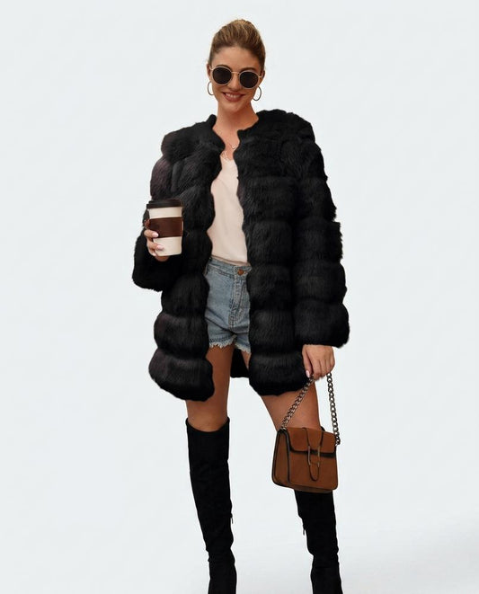 Nord Wear - Lalen | Plush Collarless Coat Women