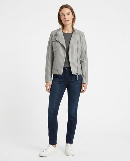 Nord Wear - Lylen | Asymmetrical Fitted Leather Jacket Women