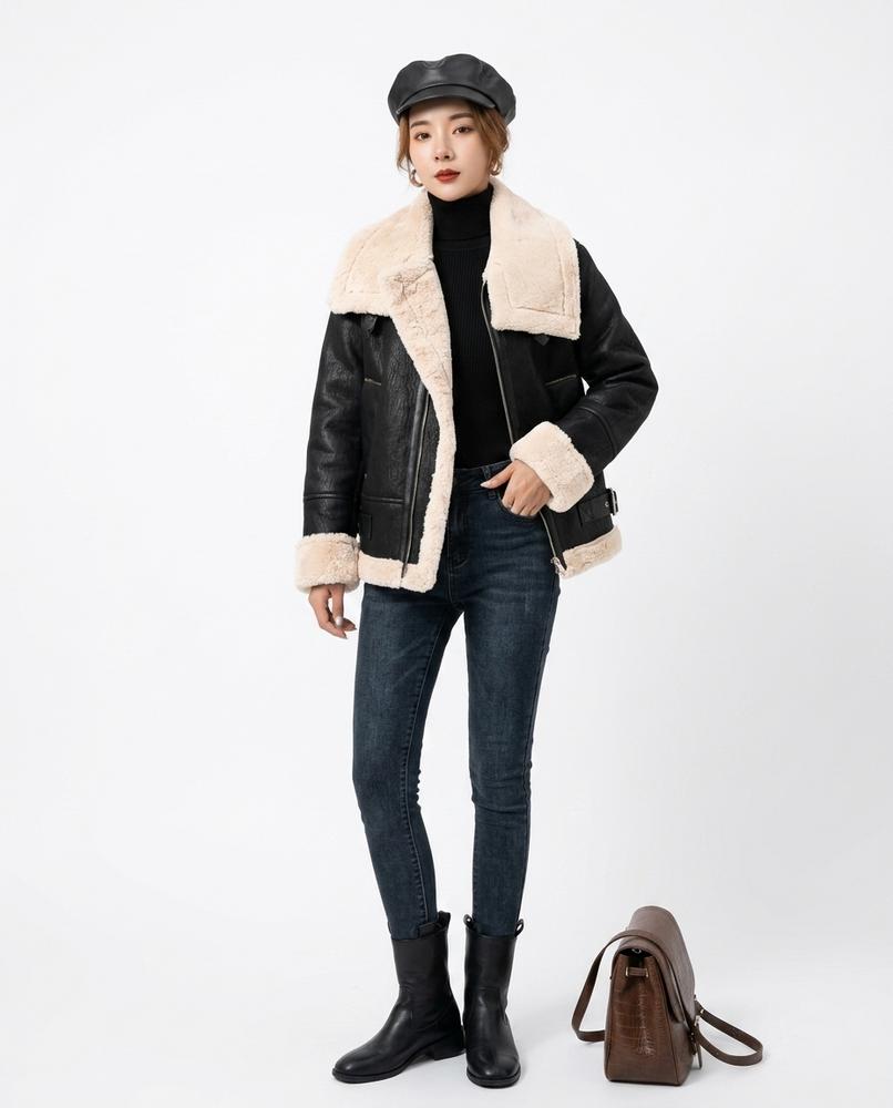 Nord Wear - Lonor | Shearling-Lined Asymmetrical Jacket Women