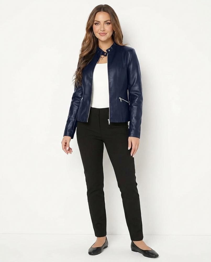 Nord Wear - Timer | Faux-Leather Slim-Fit Leather Jacket Women