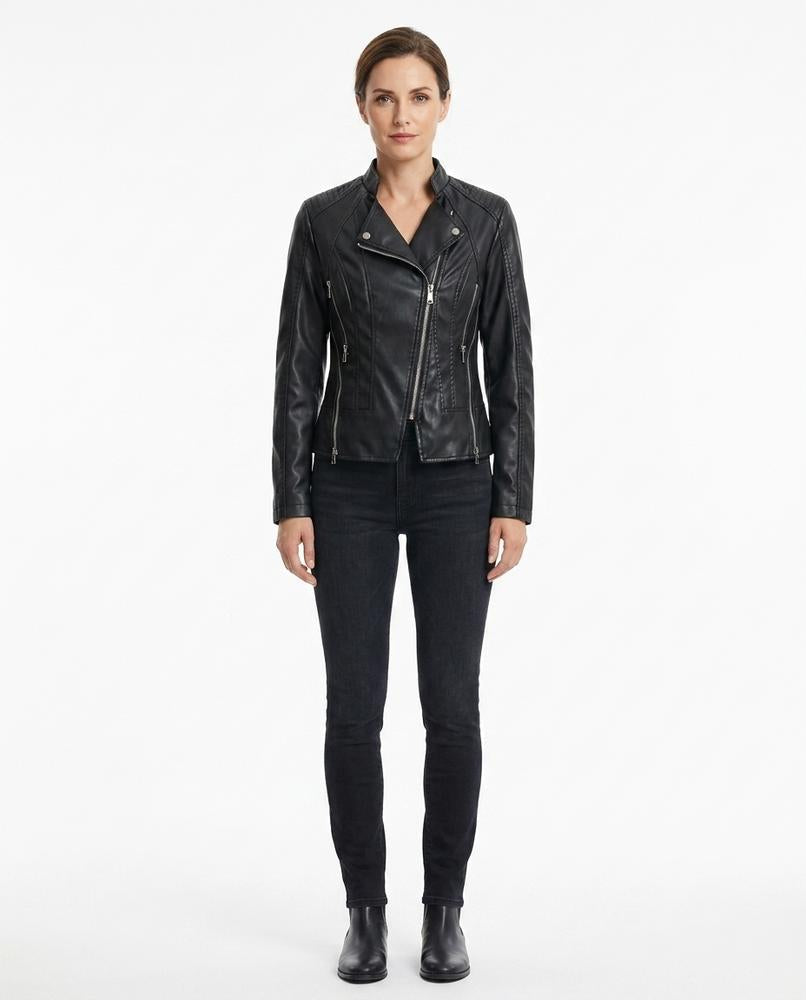 Nord Wear - Zaram | Quilted Asymmetrical Leather Jacket Women