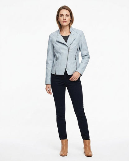 Nord Wear - Zaram | Quilted Asymmetrical Leather Jacket Women